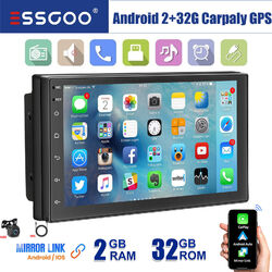 Kam+ Android 13 Apple Carplay 7" AUTORADIO mit Navigation GPS Doppel 2 DIN + MIK