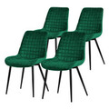 4er Set Stühle Esszimmerstühle Küchenstuhl Wohnzimmerstühle Polsterstuhl Samt