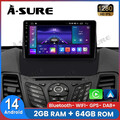 CarPlay 2+64G Android 14 Autoradio Für Ford Fiesta MK6 2008-2016 GPS Navi SWC FM