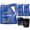 Motoröl Set MANNOL Classic 10W-40 API 7 Liter + Ölfilter für Fiat Lancia Peugeot
