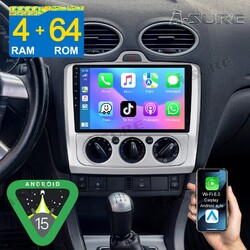 4G+64G Android 15 Autoradio Navi WIFI GPS FM Für Ford Focus MK2 MK II 2004-2011