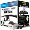 Für VW Golf Plus Typ 5M1,521 Anhängerkupplung abnehmbar +eSatz 13pol uni 09- NEU