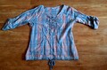 Outfit Fashion Bluse kariert Gr. 38 *wie neu* rose/hellblau/creme mit Rüschen