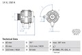 BOSCH Lichtmaschine Generator Lima 0 986 049 071 +123.90€ Pfand für DM2 FIESTA 2
