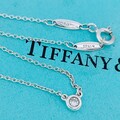 Tiffany & Co. By The Yard Diamant Anhänger Halskette 0,07ct Eisa Peretti Silb...