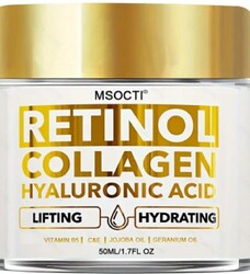 Retinol Creme 50ml – Anti-Aging mit Kollagen, Hyaluron & Vitamin E Tag & Nacht