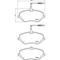 BREMBO P61119 Bremsbeläge Satz für Ford Puma Peugeot 407 SW Citroën C6 C5 III