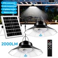 Solar LED Hängelampe Solarbetriebene mit Fernbedienung Pendelleuchte Industrie