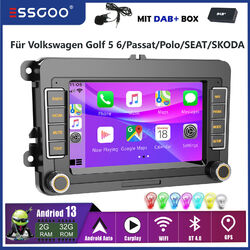 Für VW Golf 5 6 Passat B6 Polo 7'' Autoradio Android 13 Carplay DAB+ GPS Navi BT