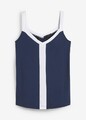 Top Gr. 36/38 Dunkelblau Weiß Damentop Shirt Bluse Tunika Neu*
