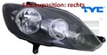 TYC 20-12157-05-2 Hauptscheinwerfer rechts Scheinwerfer Frontscheinwerfer 