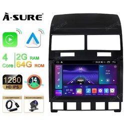 Mit DAB +Kam Autoradio Für VW Touareg 7L6 7L7 7LA 2+64G Android 14 GPS Navi WIFI
