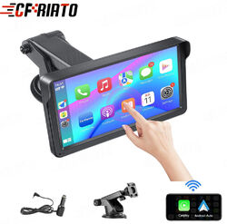 Wireless Apple CarPlay Android Auto 7" Tragbar Touchscreen Autoradio Bluetooth