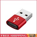2x USB 3.1 Typ C Buchse auf USB 3.0 A Stecker Adapter Daten+Laden (Rot)