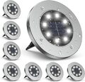 4/8x LED SOLARLEUCHTE BODENSTRAHLER AUßEN IP65 GARTENLEUCHTEN GARTEN SOLARLAMPEN