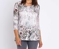Shirt beige 34 Damen Shirt mit Druck-Mix Spitze & Strass UVP: 69,98€ 8.8941