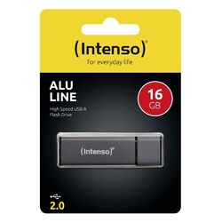 Intenso USB Stick 16GB Speicherstick Alu Line anthrazit