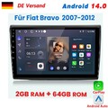 Für Fiat Bravo 2007-2012 Carplay Android14 Autoradio GPS Navi BT WIFI SWC 2+64GB