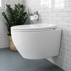 Dusch-WC Spülrandloses Hänge WC mit Bidet Funktion und Smart Toilettendeckel