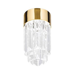 LED-Deckenleuchte Prism Deckenlampe Lampe Leuchte Wohnzimmer Deko Kristall gold