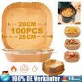 100X Backpapier für Air fryer Friteuse Heißluftfritteuse Grill Backofen BPA-Frei