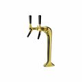 Schanksäule, Bierzapfsäule, Gold, 2-leitig, elegant