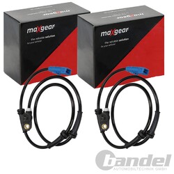 2X MAXGEAR ABS-SENSOREN HINTEN VORNE PASSEND FÜR PEUGEOT 206 LINKS+RECHTS |
