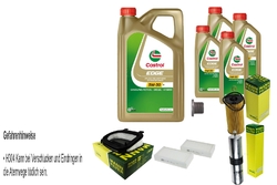 MANN-FILTER Inspektionspaket 9L CASTROL 5W-30 M passend für BMW X3 F25