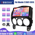 Autoradio Carplay Android 13 1+32G KAM Für Mazda 2 2007-2013 GPS Navigation RDS