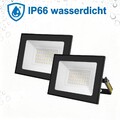 2x LED Fluter Scheinwerfer Außen Strahler Lampe IP66 Garten Flutlicht 100W