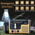 Solar Radio Handkurbel AM/FM SOS Notfall Handy Ladegerät LED Taschenlampe USB