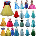 Mädchen Cosplay Anna Elsa Schneewittchen Belle Prinzessin Kostüm Fasching Kinder