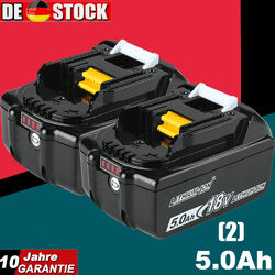 2er-Pack 18V/5,0Ah für Makita Akku BL1860B- 2er Set - 197422-4 BL1850 BL1830
