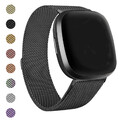Milanese Loop Armband für Fitbit Versa 3 4 / Sense 2 Magnet Metall Verschluss ✅