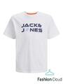 12235634 Jack & Jones Jungen T-Shirt Teens weiß blau LOGO NEU Gr. 128 - 176