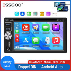 Autoradio 6.2" DVD CD 2 DIN Carplay/Android Auto Bluetooth USB AUX SD FM AM RDS