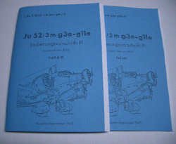 Luftwaffe Dienstvorschrift Bedienvorschrift Junkers Ju 52/3m v.1943 -156 Seiten