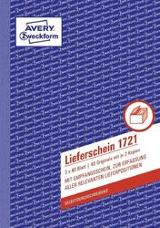 Avery Zweckform® 1721 1721 Lieferscheine mit Empfangsschein, DIN A5, mit Empfang