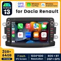 Für Dacia Duster Lodgy Dokker Renault DAB+ 64GB Autoradio Android 13 GPS Carplay