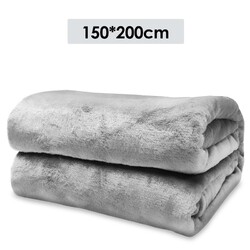 Kuscheldecke Bettüberwurf Couchdecke Sofadecke Wohndecke Flanell Grau Tagesdecke