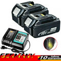 6,0/5,0Ah für Makita 18V Akku BL1860B BL1830 BL1850B LED /DC18RC Ladegerät 