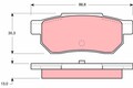 TRW GDB775 Bremsbeläge Satz Hinten für HONDA CRX II (ED, EE) CIVIC V Coupe (EJ)