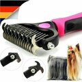 Unterfell Bürste Blau Entfilzung Fellpflege Hunde Katzen Unterwoll Fell SW Neu Q