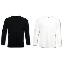 2er FRUIT OF THE LOOM SHIRT LONGSLEEVE VALUEWEIGHT LANGARM LONG SLEEVE T-SHIRT