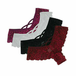 4er Set Damen Pantys Unterhosen Spitze G-String Slips Unterwäsche Tanga Panties
