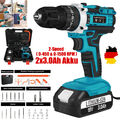 3In1 Akku Schlagbohrschrauber Mit 2x3.0Ah Akku Akkuschrauber Set Für Makita 18V