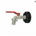 IBC Adapter + 3/4" Auslaufhahn Regenwasser 1000 Liter Container Tank Industrie 1