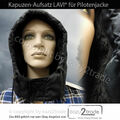 Kapuze "Lavi" mit Fell abnehmbar schwarz Unisize für Pilotenjacke Norway
