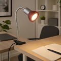 Klemmleuchte Tischleuchte Leseleuchte Schreibtisch Spot beweglich Glas rot LED