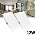 2x 12W LED Panel Einbaustrahler Deckenleuchte Spot Flach ultraslim Kaltweiß 230V
